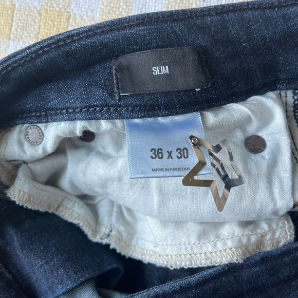 Express Dark Blue Slim Blue Jeans - Picture 4 of 5